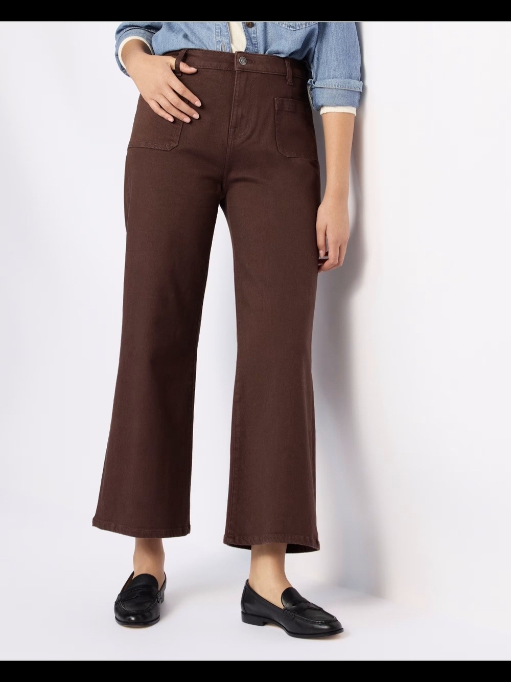 Vigoss Sherry Patch Pocket Wide Leg High Rise